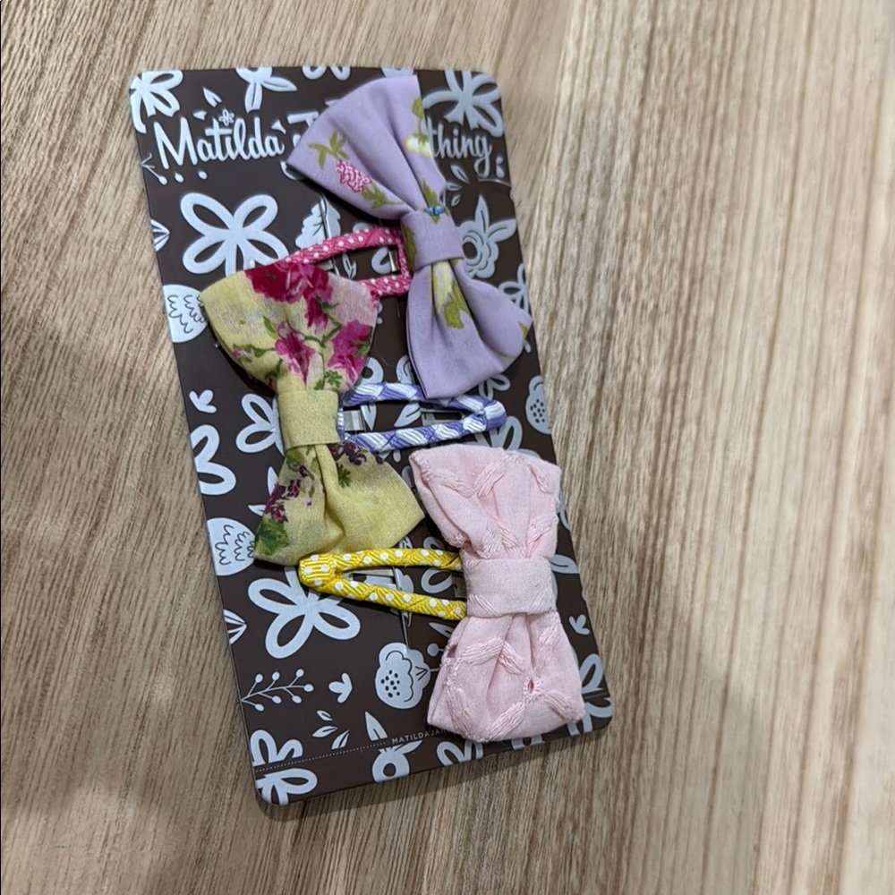 Matilda Jane Floral Hair Clip Set - Pink, Yellow, Purple